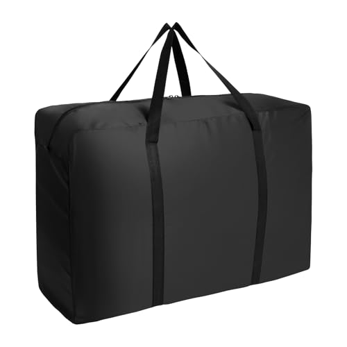 AiQInu Large Storage Bag, 87 L, Foldable Underbed Storage Box with Handle, Waterproof, Durable Moving Bags for Bedding, Mattress Toppers, Blankets and Pillows, 420D Oxford