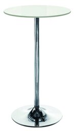 Office Essentials Bistro Cafe Bar Table - Chrome Trumpet Base/White Top