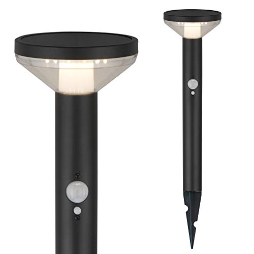 Maclean Solar LED lamp Sensor, Black, IP44, 3 Light Modes, Li-ion 18650 Battery 3.7V 1200 mAh, Drive-in Sensor, MCE465 B