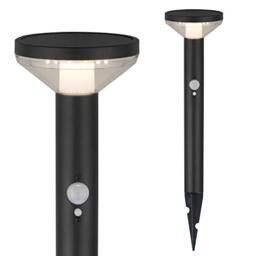 Maclean Solar LED lamp Sensor, Black, IP44, 3 Light Modes, Li-ion 18650 Battery 3.7V 1200 mAh, Drive-in Sensor, MCE465 B