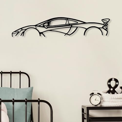 Hanah Home Stylish Black Decorative Metal Wall Accessory, 68 x 14 cm, 100% Metal, 1.5 mm Thickness, Easy Wall Mounting, Perfect for Modern Decor