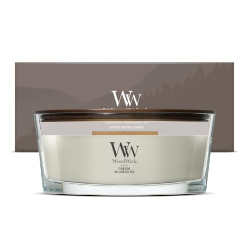 WoodWick Scented Candles Gift Set - Fireside Ellipse Scented Candle with Crackling Wick - Up to 50 Hours Burn Time - Perfect Gifts for Women