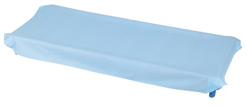 Andy & Helen - Fitted Sheet for Nursery Bed with Elasticated Corners for a Total Fit Standard Sizes 65 x 140 cm in 100% Cotton, Light Blue