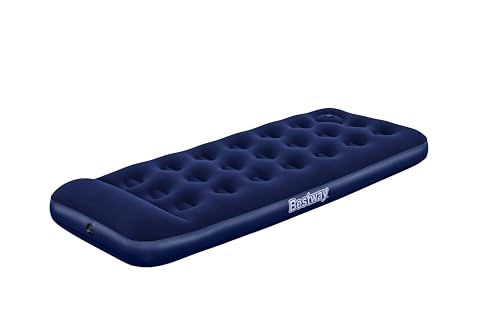 Bestway - Air Mattress, Junior Twin Size with Built-In Foot Pump and Pillow- Inflatable Mattress for Indoor and Outdoor Use - One-man