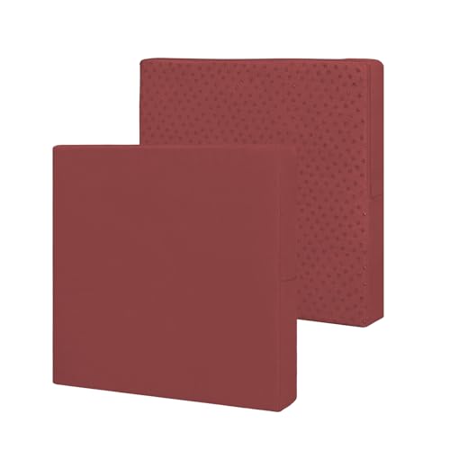 Easy-Going Waterproof Patio Cushion Covers ONLY Cover 24x24x4 inch 2 Pack Replacement Non-Slip Outdoor Seat Cushion Slipcover with Zipper. Wine