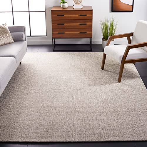Safavieh Contemporary Rug for Living Room, Dining Room, Bedroom - Abstract Collection, Short Pile, in Ivory and Grey, 183 X 183 cm