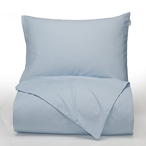 Bianca Plain Dyed Blue Duvet Cover Set 200 x 220 + 60 x 70 (2)