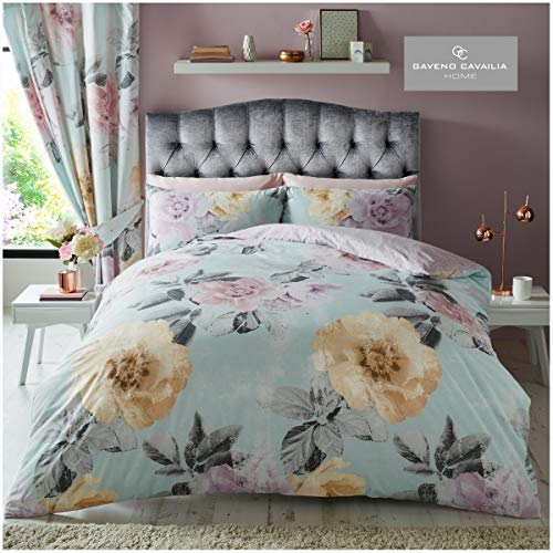 GC GAVENO CAVAILIA Luxury Geometric Duvet, Floral Quilt Set, Polycotton Bed Covers, Clara-Multi, Double