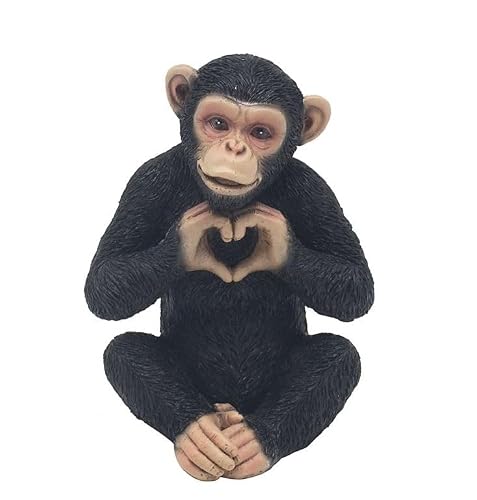 Lesser & Pavey Cheeky Monkeys Heart Decor Figurine - Heart Themed Design, Playful Monkey Style, Freestanding Display, Shelf Accent, Ideal for Home and Office Decor