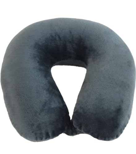 World's Best Feather Soft Microfiber Neck Pillow, Charcoal,12 x 13 x 4