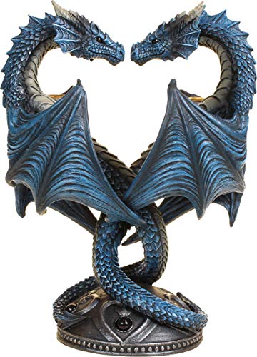 Nemesis Now Dragon Heart Anne Stokes Candle Holder 28cm Blue