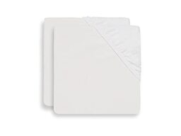 Jollein Fitted Sheet Cotton 70 x 140 cm – White – Pack of 2