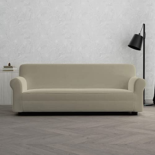 Italian Bed Linen Dahlia elastic sofa cover, Dove gray, 3 PLACES
