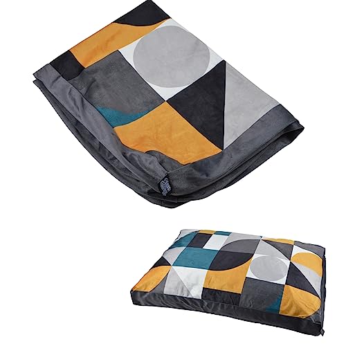 Love Story, Cushion Cover Rectangular Polyester Velvet 100 x 70 cm Mix & Match Geo Pop