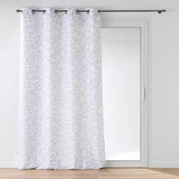 Douceur d'Intérieur, Duchess Metallic Printed Polyester Eyelet Curtain 140 x 260 cm
