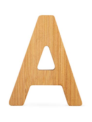 Small Foot 12054 ABC Letter A Made of Sustainable Bamboo Can Be Combined with Other Letters as Decoration or Door Sign
