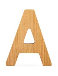 Small Foot 12054 ABC Letter A Made of Sustainable Bamboo Can Be Combined with Other Letters as Decoration or Door Sign