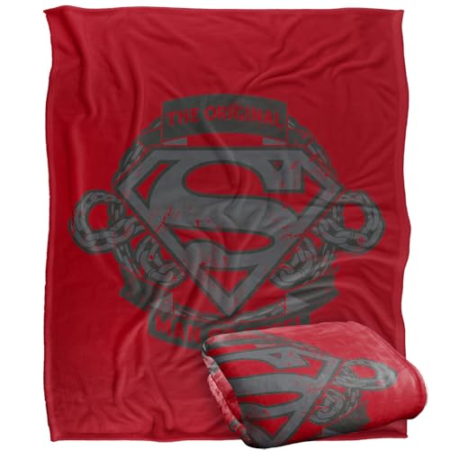 LOGOVISION Superman Father'S Day Man Of Steel Ball Of Chains Silky Touch Super Soft Throw Blanket 152 X 127 Cm