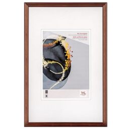 walther design Select HSX318P Picture Frame, Wooden Frame with Art Glass, 13 x 18 cm, Dark Brown