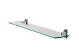 Croydex Sutton Glass Shelf for Bathroom with Chrome Brackets
