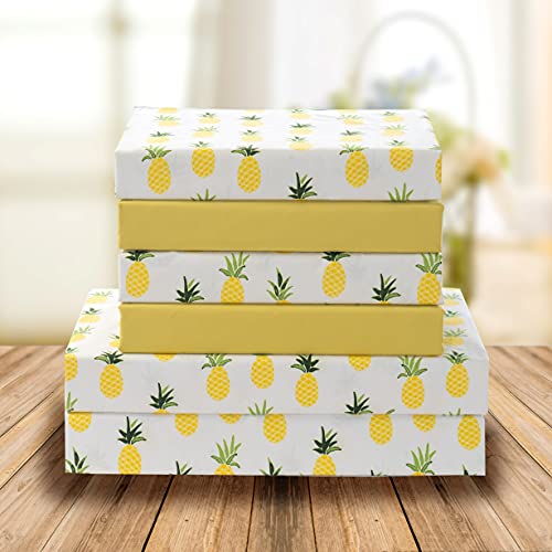 Elegant Comfort Ultra-Soft Double Brushed 6-Piece Microfiber Sheet Set Beautiful Tropical Patterns, and Vibrant Solid Colors, Luxury, All-Season Bed Sheet Set - Pineapple, Queen