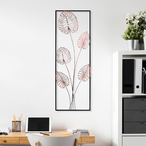 Handmade Decorative Metal Wall Accessory, 32 x 90 x 4 cm, 100% Metal, Unique Hand-Painted Design, Perfect for Home Decor, Adds Elegance & Style