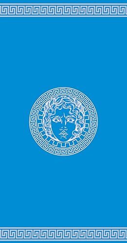 Miracle Home. Beach Towel Egyptian Cotton Athena Blue 80% Cotton, 20% Polyester. 90 x 165. 12009