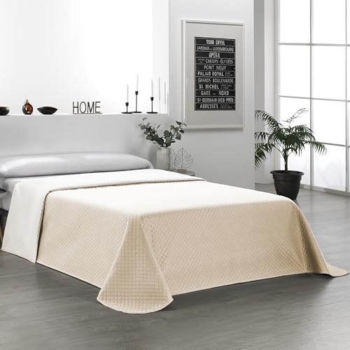 Martina Home Reversible Bedspread Beige Linen Bed 90cm