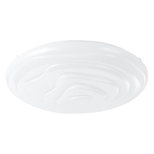 Eglo LED Ceiling spot Battistona with Remote Control, dimmable Ceiling Light Fitting with Decor, Round Kitchen and Hallway lamp, White Plastic and Metal, Warm White-Cold White, Ø 19 in