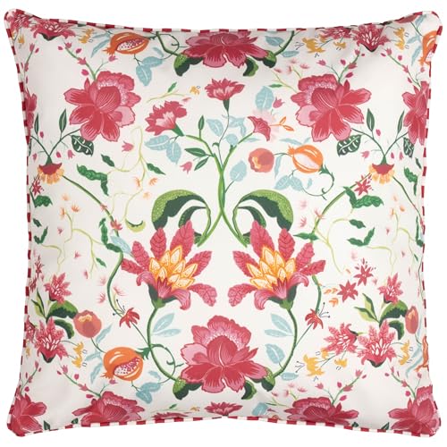 furn. Wylder Nature Claudia Floral Outdoor Cushion Cover - Candy Red - 45x45cm