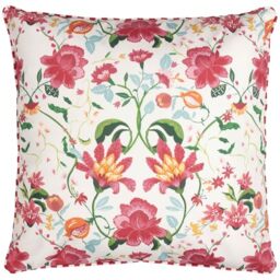 furn. Wylder Nature Claudia Floral Outdoor Cushion Cover - Candy Red - 45x45cm