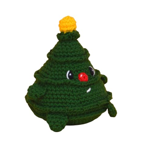 Knitty Critters CWOC Festive Friends Christmas Tree Crochet Kit, Green