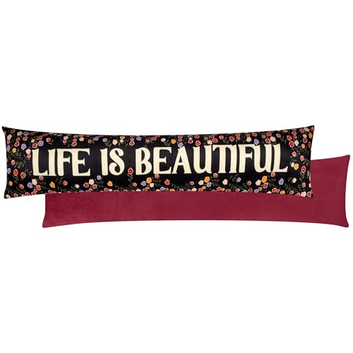 furn. La Vida Life Is Beautiful Velvet Draught Excluder Case, 20 x 92cm