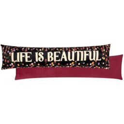 furn. La Vida Life Is Beautiful Velvet Draught Excluder Case, 20 x 92cm