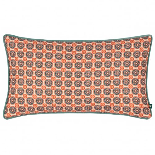 furn. Wylder Tropics Onika Rectangular Geometric Piped Cushion Cover