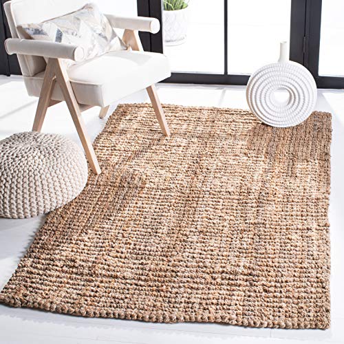 Safavieh Natural Fiber Indoor Hand Made Rectangle Area Rug, Natural Fiber Collection, NF447, in Natural, 152 X 244 cm for Living Room, Bedroom or Any Indoor Space
