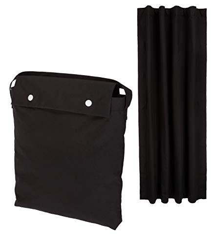 "Amazon Basics Portable Blackout Curtain Shade with Suction Cups, Noise Reducing, 50"" W x 78""L, Black, 1-Pack"