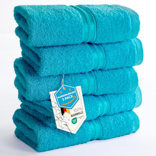 Hammetex Guest towels 5-piece Set 30x50cm, 100% Cotton Terry Cloth