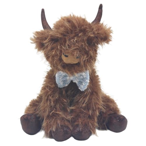 Lesser & Pavey Henry Highland Cow Small Plush Doorstop - Charming animal design, soft plush finish, sturdy filling, decorative accessory, practical household use
