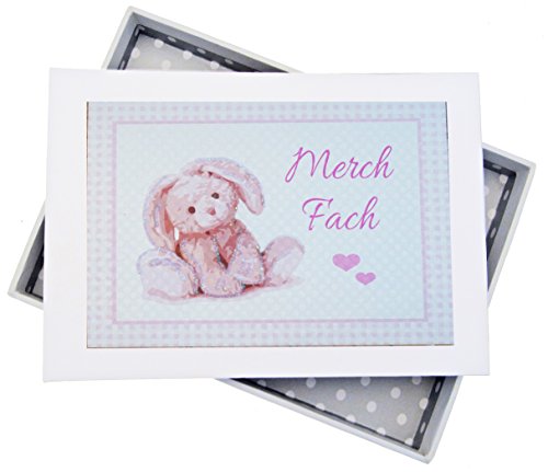 Welsh, Merch Fach, New Baby, Mini Photo Album, Pink Bunny