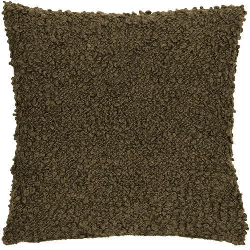 Yard Furn Ulsmere Bouclé Polyester Filled Cushion - Wool Blend Textured Cushion (Lichen - 45 x 45cm)