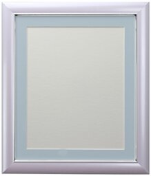 FRAMES BY POST Soda Picture Photo Frame, Plastic, Lilac with Blue Mount, 30 x 30 cm Image Size 8 x 8 Inch