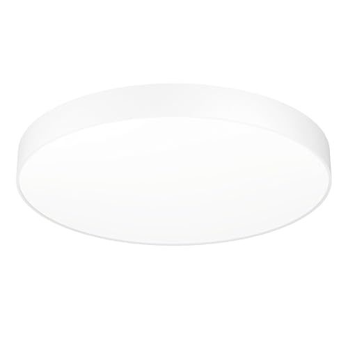 Eglo Connect.z Smart Home LED Ceiling Light Fixture Gallizzi-Z, Ø 69 cm, ZigBee, Matte, app and Alexa Control, Warm to Cool White, RGB, dimmable Lighting, White Flush Mount lamp