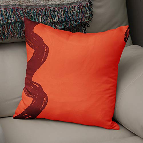 Bonamaison Decorative Cushion Cover Orange & Bordeux, Throw Pillow Covers, Home Decorative Pillowcases for Livingroom, Sofa, Bedroom, Size: 43X43 Cm - Designed and Manufactured in Turkey