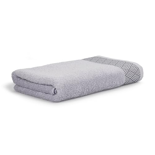 MÖVE for Frottana Geometry Bath Towel 67 x 140 cm 100% Cotton Silver