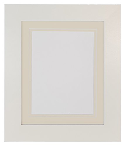 Metro White Photo Picture Poster Frame with Double Light Grey Mount 12 x 12 for Image Size 8 x 8 inch