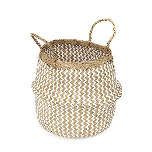 Compactor Belly Basket M 27 x 27 x 26 cm, Handwoven Seagrass