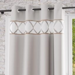 Soleil d'ocre, Aude Pure Cotton Eyelet Curtain 135 x 250 cm