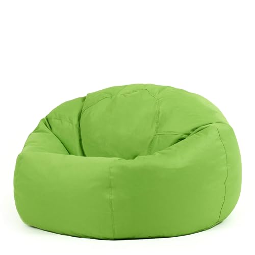 Bean Bag Bazaar Hi-Rest Kids Bean Bag Chair, Lime Green, Indoor Outdoor Water-Resistant Fabric, Kids Chair with Filling Included, Garden, Outdoor Seating, Playroom, Bedroom