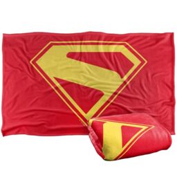 "LOGOVISION Superman 2025 Gold Shield Silky Touch Super Soft Throw Blanket 36""x58"""